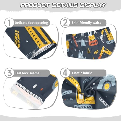 Toddler Girls Leggings Printed Yoga Pants Leggings Excavator Red Truck for Kids3