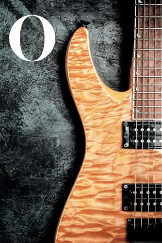 O: Electric Guitar Instrument Themed Monogram Letter 