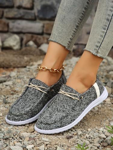 Casual Sneakers with Brown & Orange Heel Accents – Breathable Fabric Walking Shoes with Non-Slip Sole – Lightweight Loafers & Commuter Shoes for Men & Women2