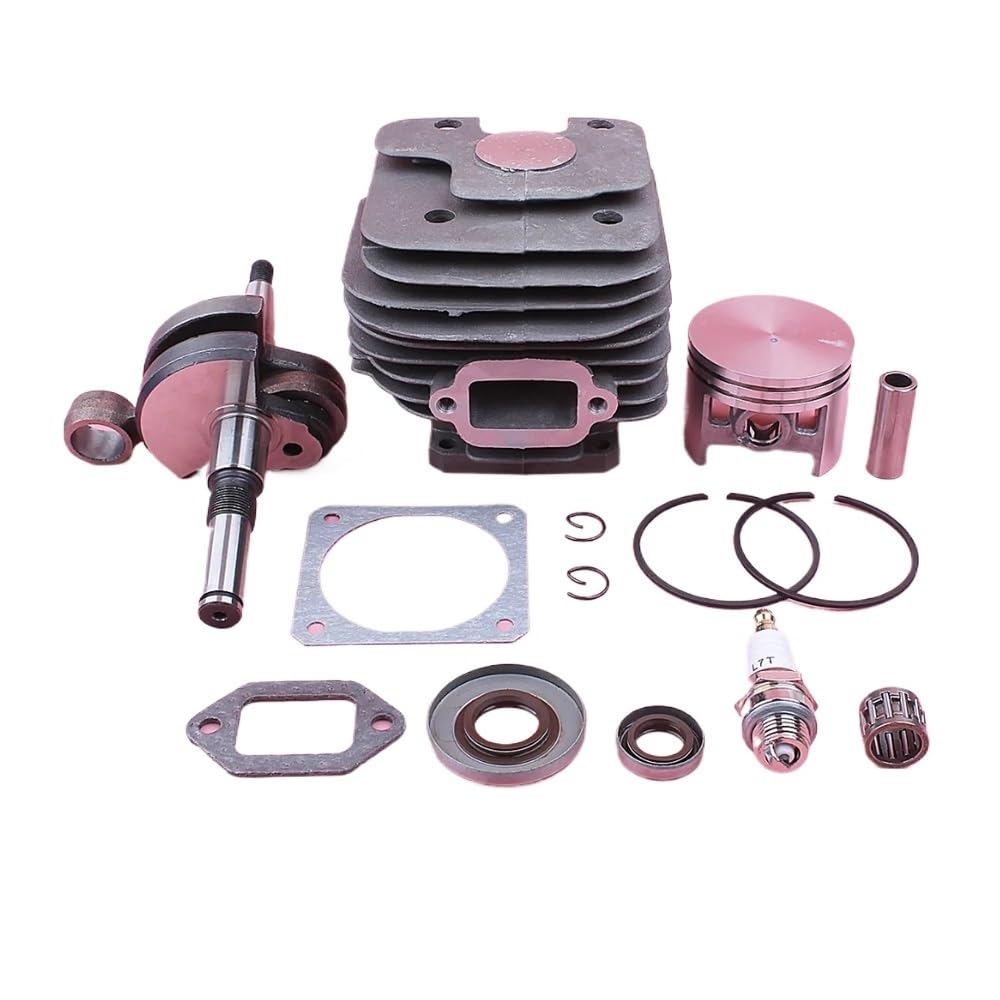 Pièce de Rechange Tronçonneuse Kit de Cylindre Piston 52 mm Joint d'Huile Vilebrequin MS 380