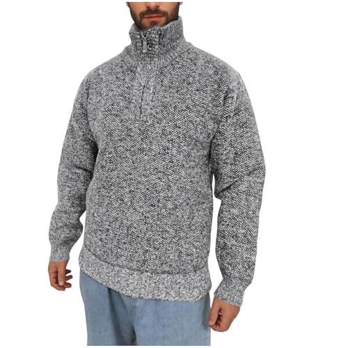 Mens Quarter Zip Pullover Sweater Long Sleeve Mock Neck Tops Casual Knit Lightweight Slim Fit Fashion Sweater Tops2