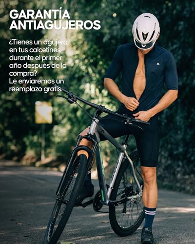 Miniatura 4 de Danish Endurance Calcetines De Ciclismo, Calcetines Deportivos Anti-Ampollas Hombre Acolchados Y Transpirables, Para Hombres Y Mujeres, 3 Y 5 Pack, Multicolor 3xnegro, 2xblanco Negro , 48-51