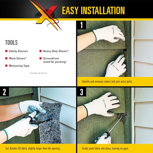 Image of Xcluder Rodent Control Fill Fabric, Large DIY Kit, Stainless Steel Wool, Stops Rats and Mice