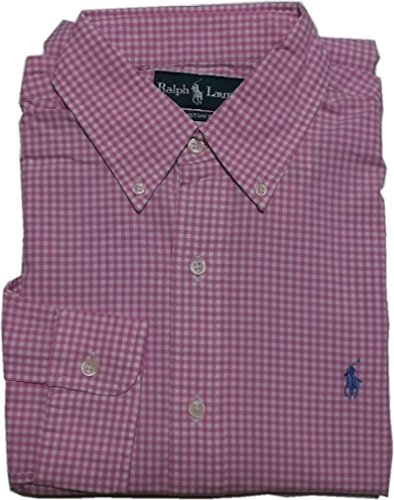 [ポロ ラルフローレン] ボタンダウンシャツ長袖 ギンガムチェック ピンク 578 S [並行輸入品]