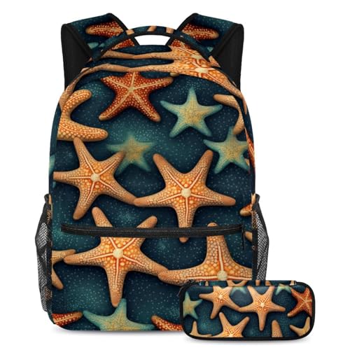 Cartables étoiles de mer esthétiques grand format lot de 36 sacs scolaires ados et voyage