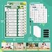 Upgraded Slider Morning/Bedtime Routine Chart for Kids Toddlers - Magnetic Kids Chore Chart for 2 Kids, Dry Erase Chore Chart for Kids, Visual Schedule for Kids