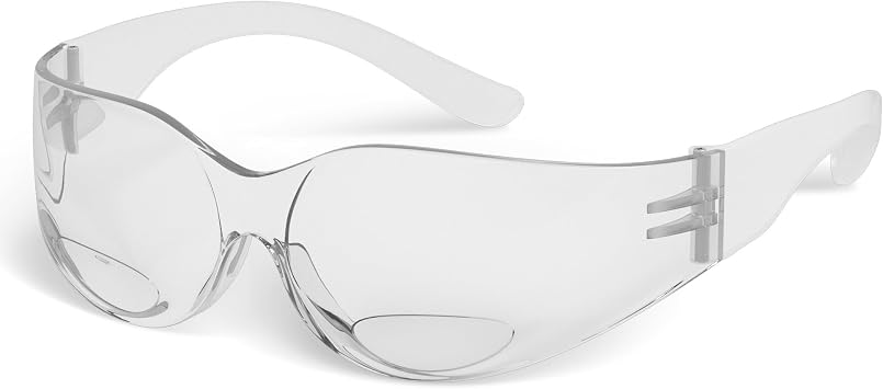 RUGGED BLUE - Bifocal Safety Glasses | Ansi Z87.1 Certified | Safety Glasses With Readers 2.0 | Scratch-Resistant Lenses | Impact-Resistant Eye Protection | Reading Goggles | 1 Pack - Clear Lens