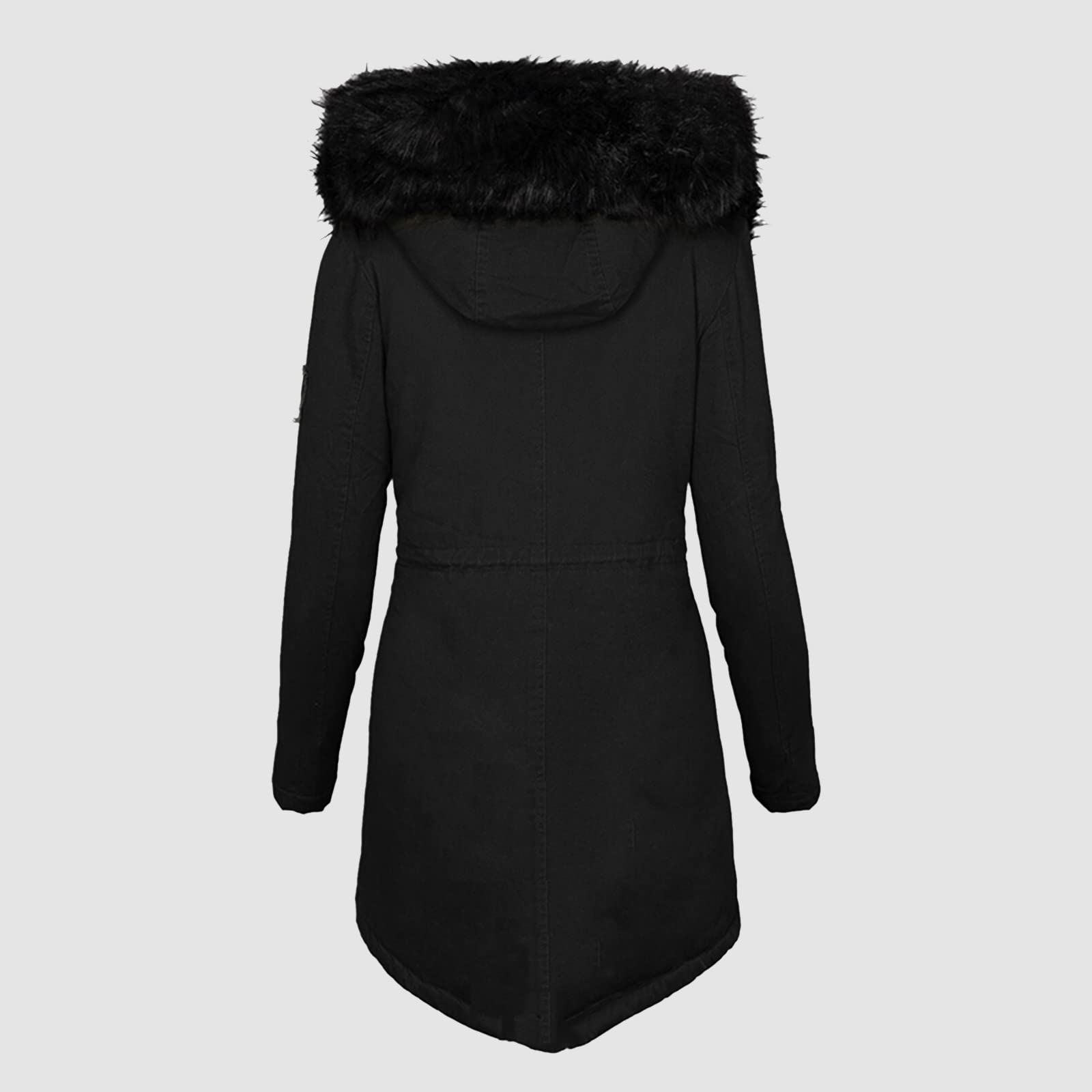 Daunenjacke für Damen, einfach, einfarbig, große Größe, Fleecejacke mit Kapuze, Reißverschluss, Persönlichkeit, Tasche, Outdoor-Kleidung, weich, bequem, Reisen, große Größe