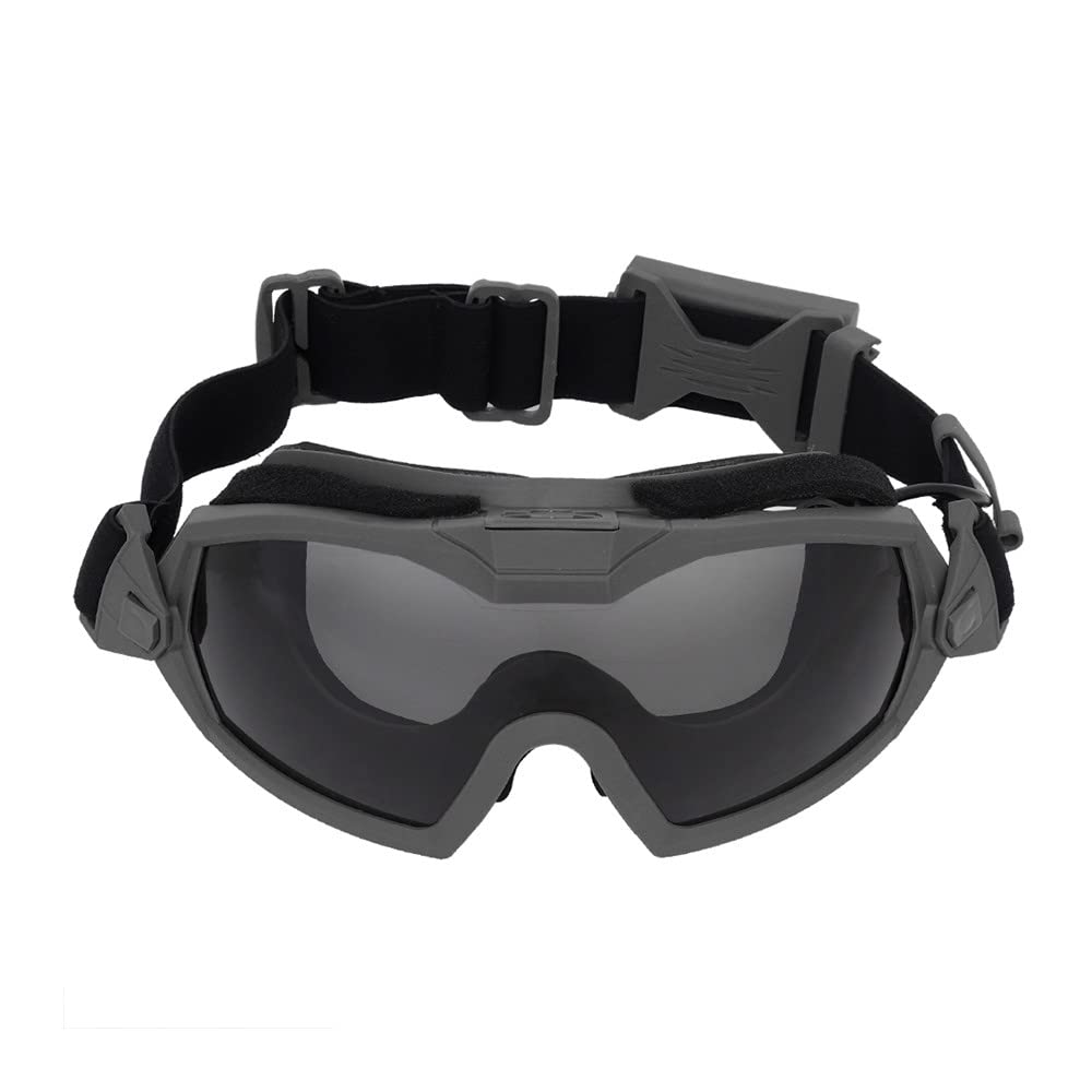 Airsoft Schutzbrille für Brillenträger, UV-Schutz Militär Alpha-Sonnenbrille, Taktische Airsoft-Brille mit 1 austauschbaren Gläsernfür Männer und Frauen beim Laufen, Radfahren, Skifahren, Angeln