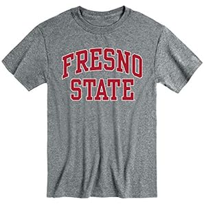 Barnesmith California State University, Fresno CSUF Bulldogs Short Sleeve Adult Unisex T-Shirt, Classic, Charcoal Grey, Small