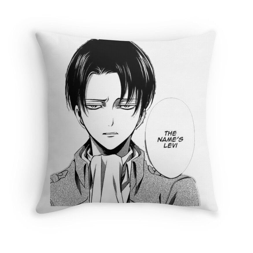WHO is LEVI Ackerman 16 * 16 Pillow with Filler | UBER Cool Merch for Attack ON Titan Lovers