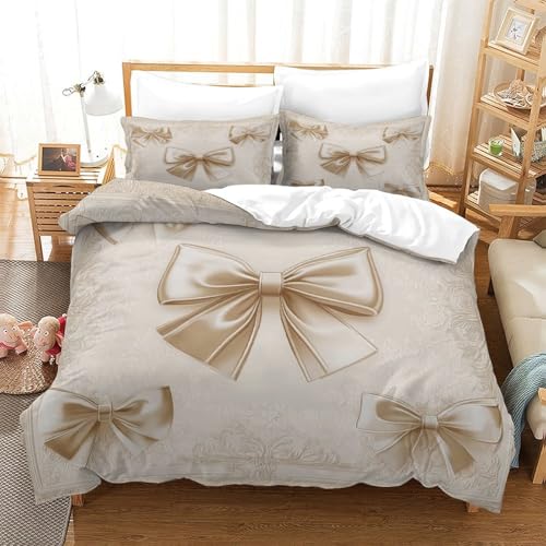 Parure de lit nœud respirable en microfibre douce - 3