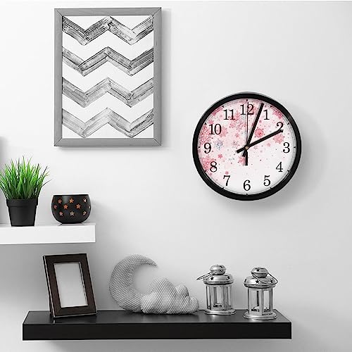 Horloge murale silencieuse à quartz corail pour cuisine
