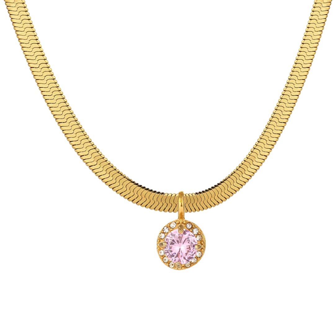 BLOOM. Pink Crystal Necklace, Crystal Necklace, Pink Crystal Pendant Necklace, Pink Pendant Necklace, Crystal Pendant Necklace,