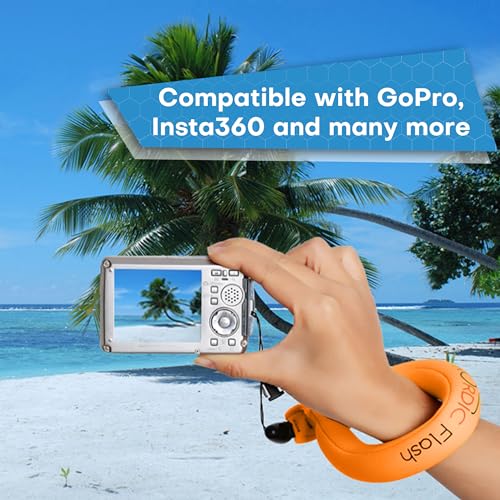 Floating Wrist Strap (2-pack) for Phone & Action Camera - Compatible with GoPro Hero 13, Insta360 X4, DJI Action 5 Pro, OM System TG-7, Kodak PixPro WPZ2 & iPhone - Red & Orange - Image 5