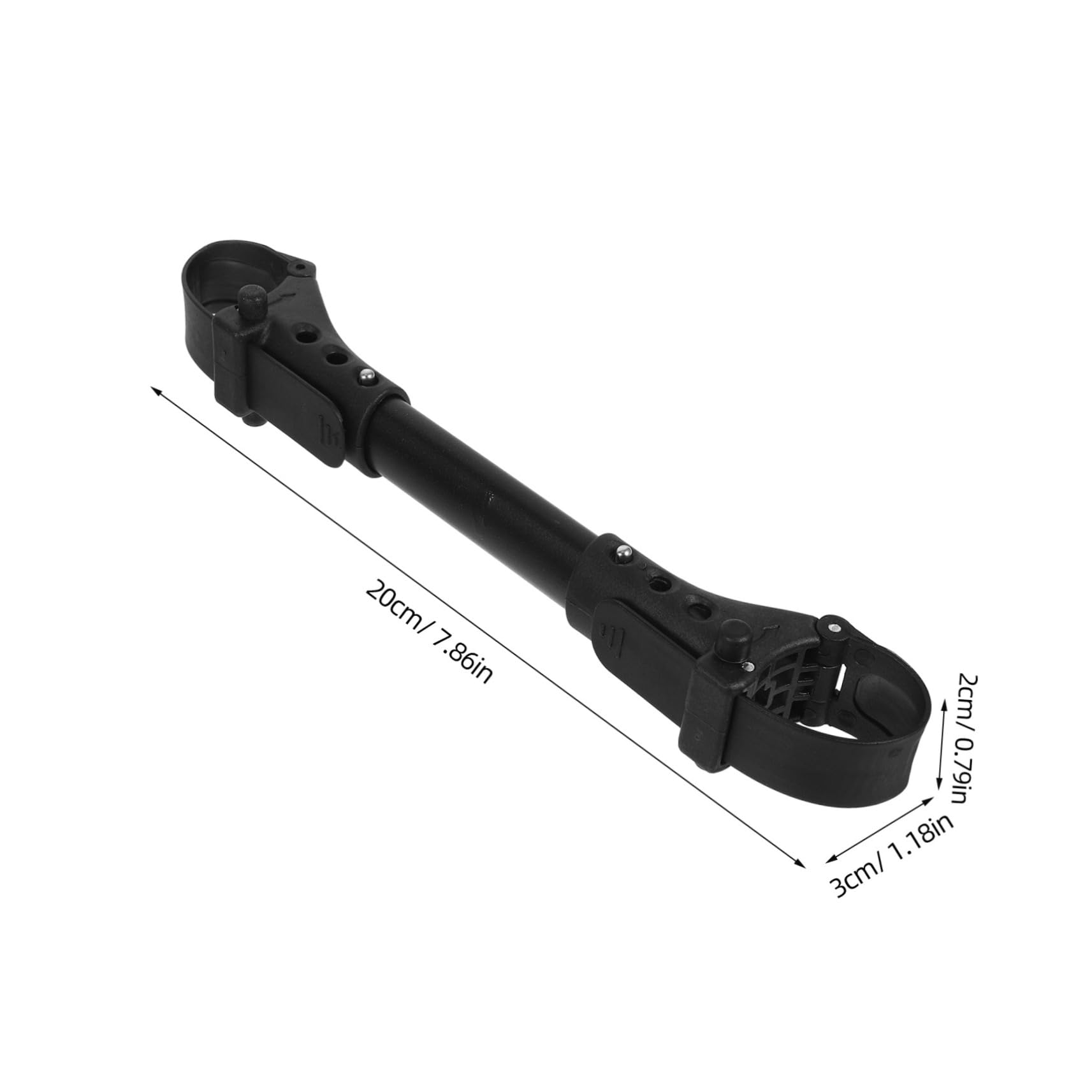 Abaodam 2Pcs Black Aluminum Stroller Connector for Twins Dual Pram Adapter Tool to Join Two Single Strollers Into One Lightweight and Portable - Image 2