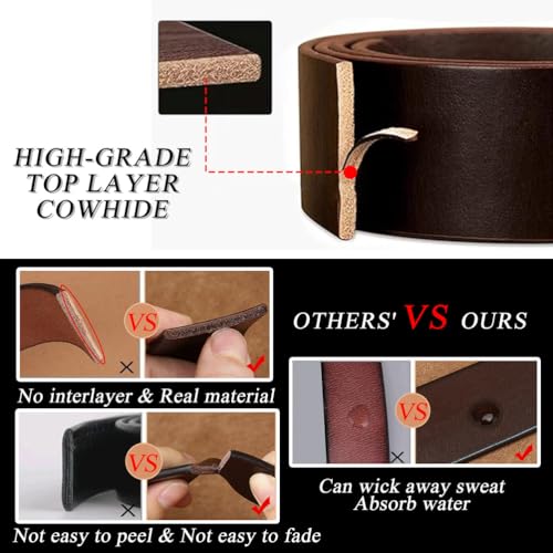 Casual Classic Leather Belts for Men Women, Genuine Leather Belt Engraved Buckle Work Belts for Jeans3