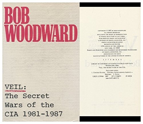 'VEIL: SECRET WARS OF THE C.I.A., 1981-87' by B... B01K13G8HY Book Cover