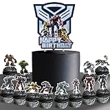 Cake Decor for Transformers Cake Topper Cupcake Toppers Theme Birthday Party Supplies Dog Favors Dec