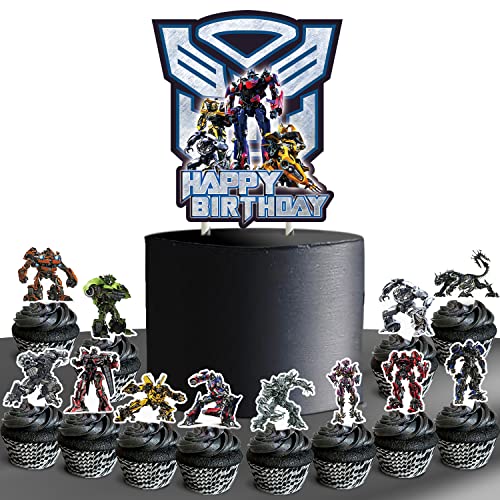 Cake Decor For Transformers Cake Topper Cupcake Toppers Theme Birthday Party Supplies Dog Favors Decorations #TOP3