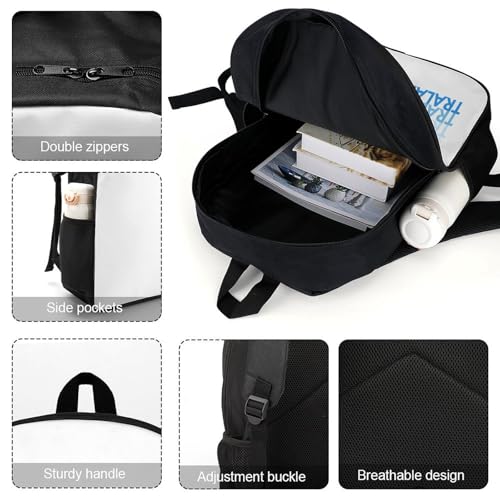 Tralalero-Tralala Merch 17 Inch Shoulder Backpack Italian-Brainrot Meme Water Resistant Lightweight Daypack4