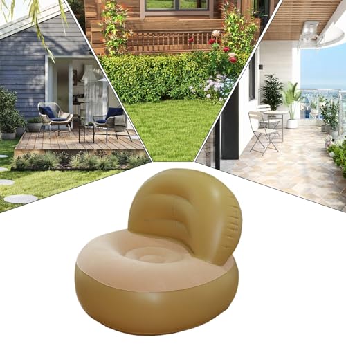 Sofá inflable y silla de camping portátil con bomba de aire integrada para jardín 8