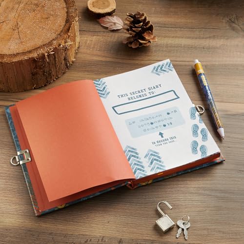 Image of Secret Diary with Lock /Keys, Boys Interactive Glow in the Dark Christian Journal with Writing Prompts Teen, Tween - Life is an Adventure with Jesus Psalm 16:11 Bible Verse