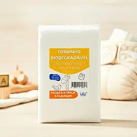 Forro Liner Biodegradável para Fralda Ecológica, 100 Folhas, 20x30cm, Lavável, Reutilizável - Bioliner Forrinho