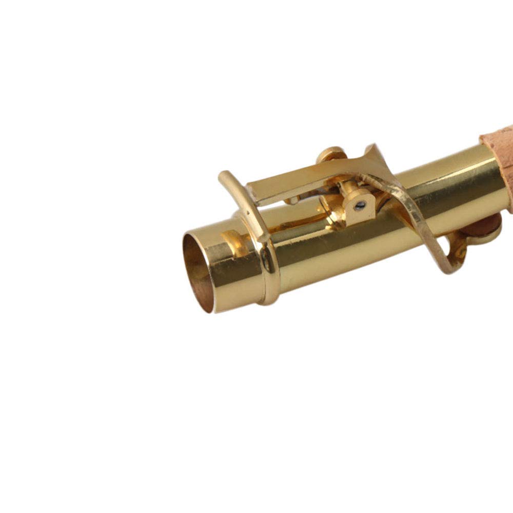 Lot de 2 accessoires de saxophone en métal doré et bois pour saxophone soprano 10 x 3 cm