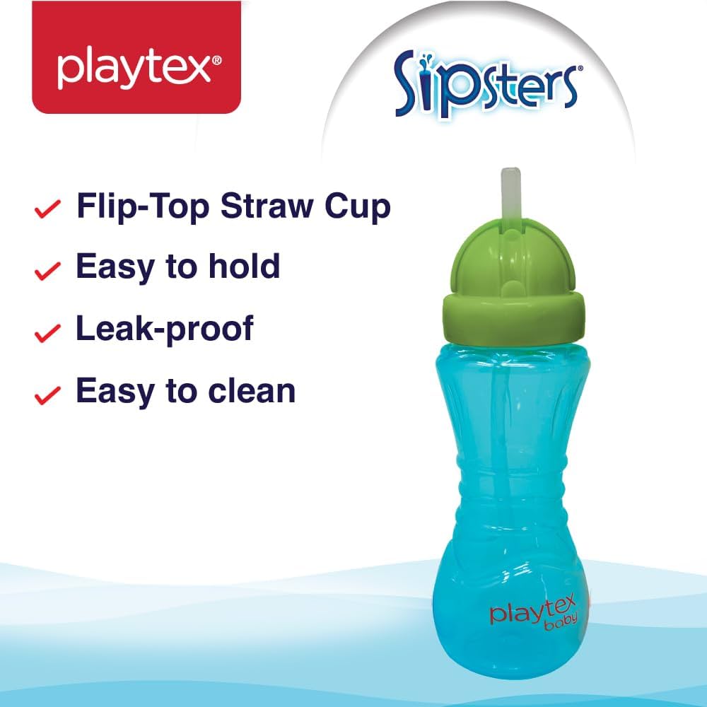 Playtex Baby® Comfy Grip Flip Top Straw Cup, 3 Count - BPA