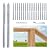 Muzata Swage Lag Screws Left & Right 20 Pack for 1/8" Cable Railing,T316 Stainless Steel Stair Deck Railing Wood Post for Horizontal Vertical Balusters (10 Pairs) CK17,Series CA1 CD1 CS1