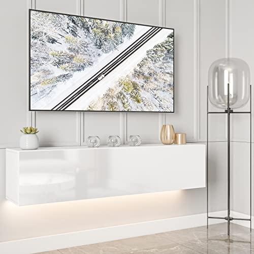 List of Ten Best White Floating Tv Stand Top Picks 2023 Reviews