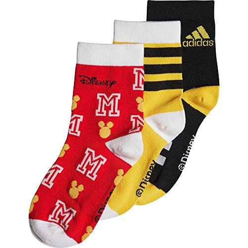 Adidas EVK55 Kids Mickey Mouse Socks, 3 Pairs