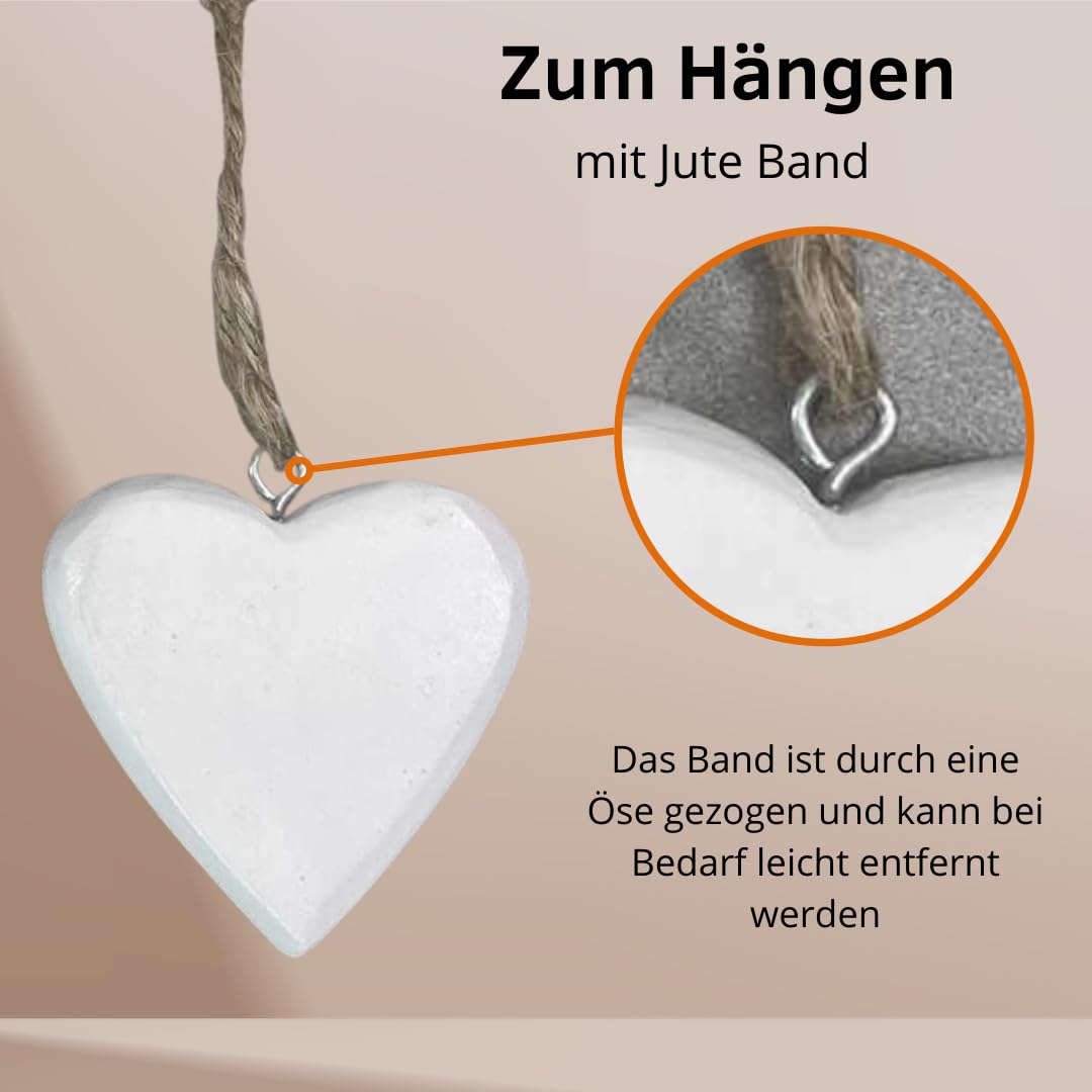 Lot De 10 Pendentifs Cœurs En Bois Avec Ruban Jute - Décoration Mariage Saint-Valentin