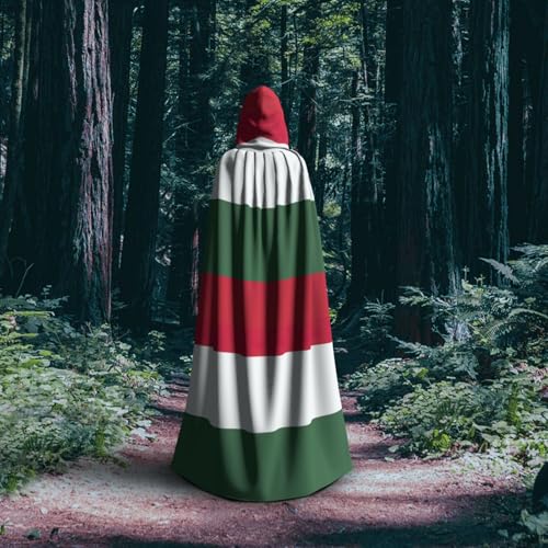 Cape à capuche motif drapeau Hongrie longue pour adulte homme femme