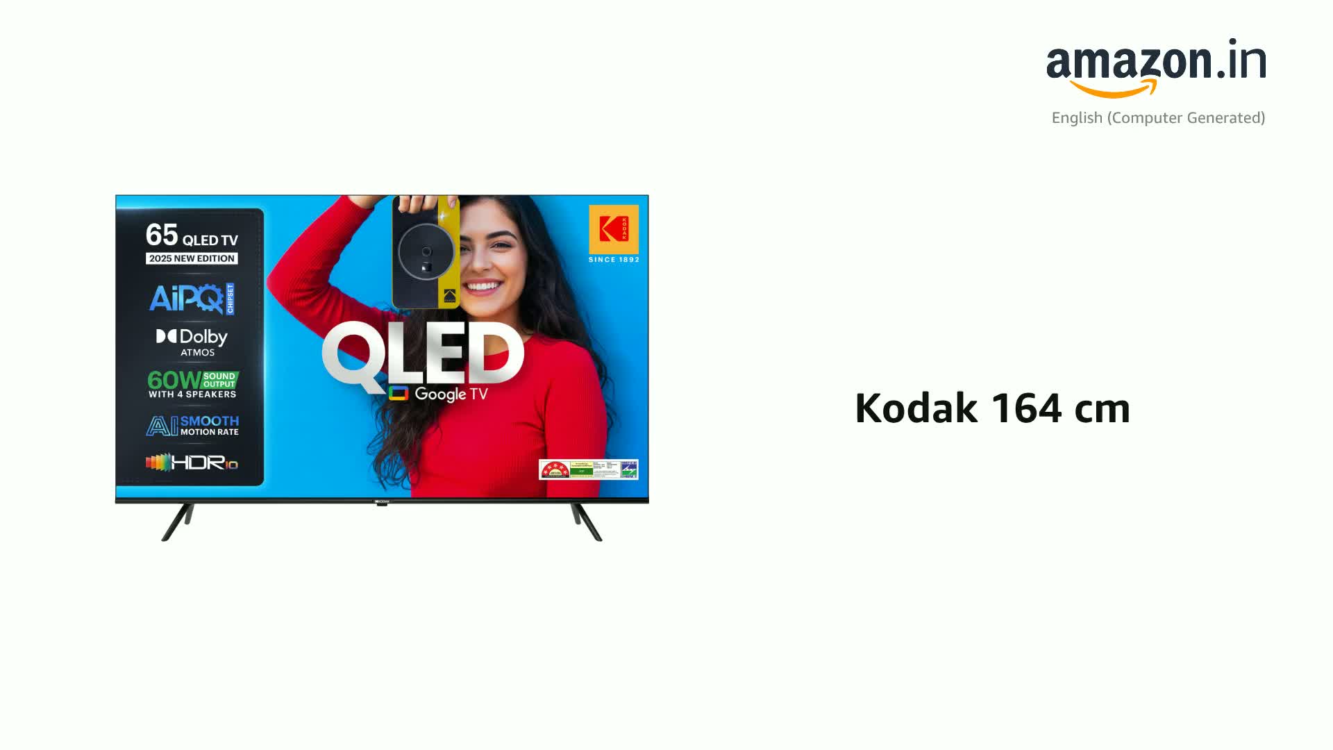 Kodak 164 cm (65 inches) Matrix Series UHD 4K QLED Google TV