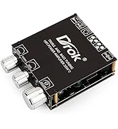 DROK 50W+50W Amplifier, Blue-Tooth 2.0 Channels HiFi Power Amplifier Board for 4-8Ω 200W Passive ...