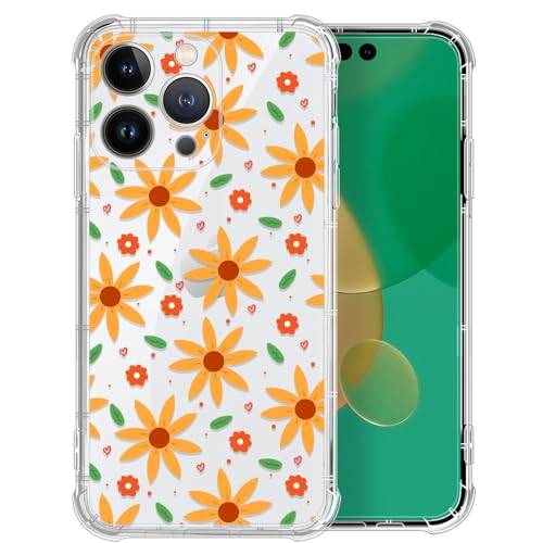 Coque iPhone 15 Pro Max motif floral jaune le cadeau idéal pour vos proches