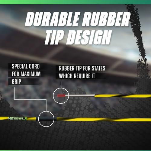 4THROWS 800g Aluminum Training Javelin for Athletes, Boys & Men — Durable 50m Practice Javelin with Sturdy Rubber Tip for Track & Field Technique Improvement