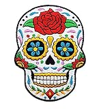Pinsanity 'Day of The Dead' Sugar Skull Embroidered Iron-On Patch
