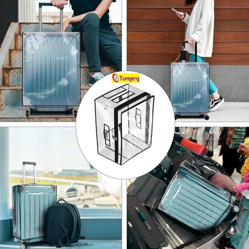 Image of Transparent Protective Zipper PVC Dust Proof Cover for Luggage /Suitcase Trolley Bags for All Brand (for Hard Luggage, 32 Inch)