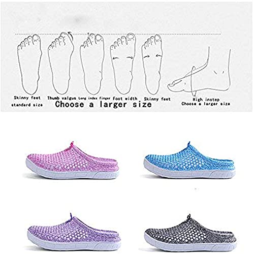 BODON Womens Summer Breathable Mesh Slippers Lightweight Mesh Blue2