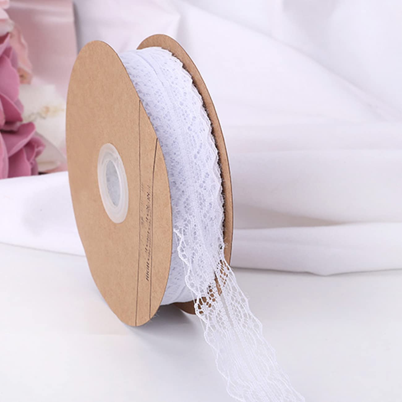 CC wonderland zone White Lace Ribbon(3cm Wide x 23m Long) Vintage Lace Trim for Sewing,Crafting