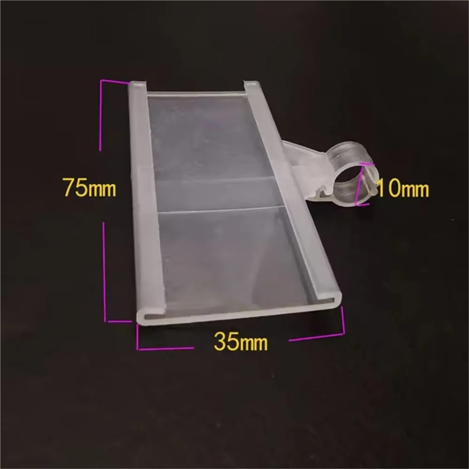 Porta segnaletica, Etichette for scaffali Supporti da appendere for cartellini del prezzo in plastica trasparente 100 pezzi for scaffalature e for libri supermercato