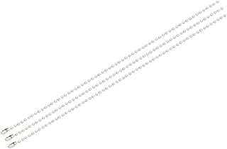 Lon0167 New 3pcs Iron Featured Clasp Ball Chain reliable efficacy Keychain Silver Tone 3mm-3.2mm Dia 30cm Length(id:6a7 6c 1a 007)
