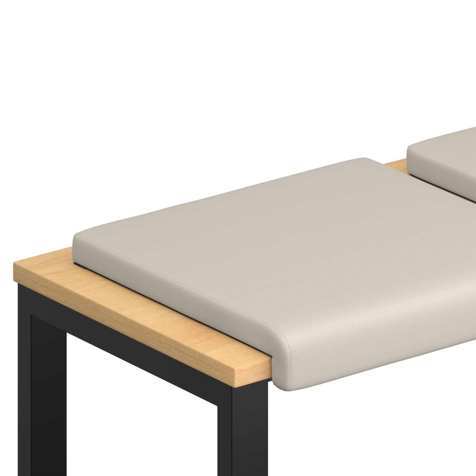 Fengshui Bankkissen 4er Set Struktursamt Hafer 35 cm | Rutschfeste Unterseite, Schaumstofffüllung, Holzwerkstoffrahmen, pflegeleicht mit feuchtem Tuch