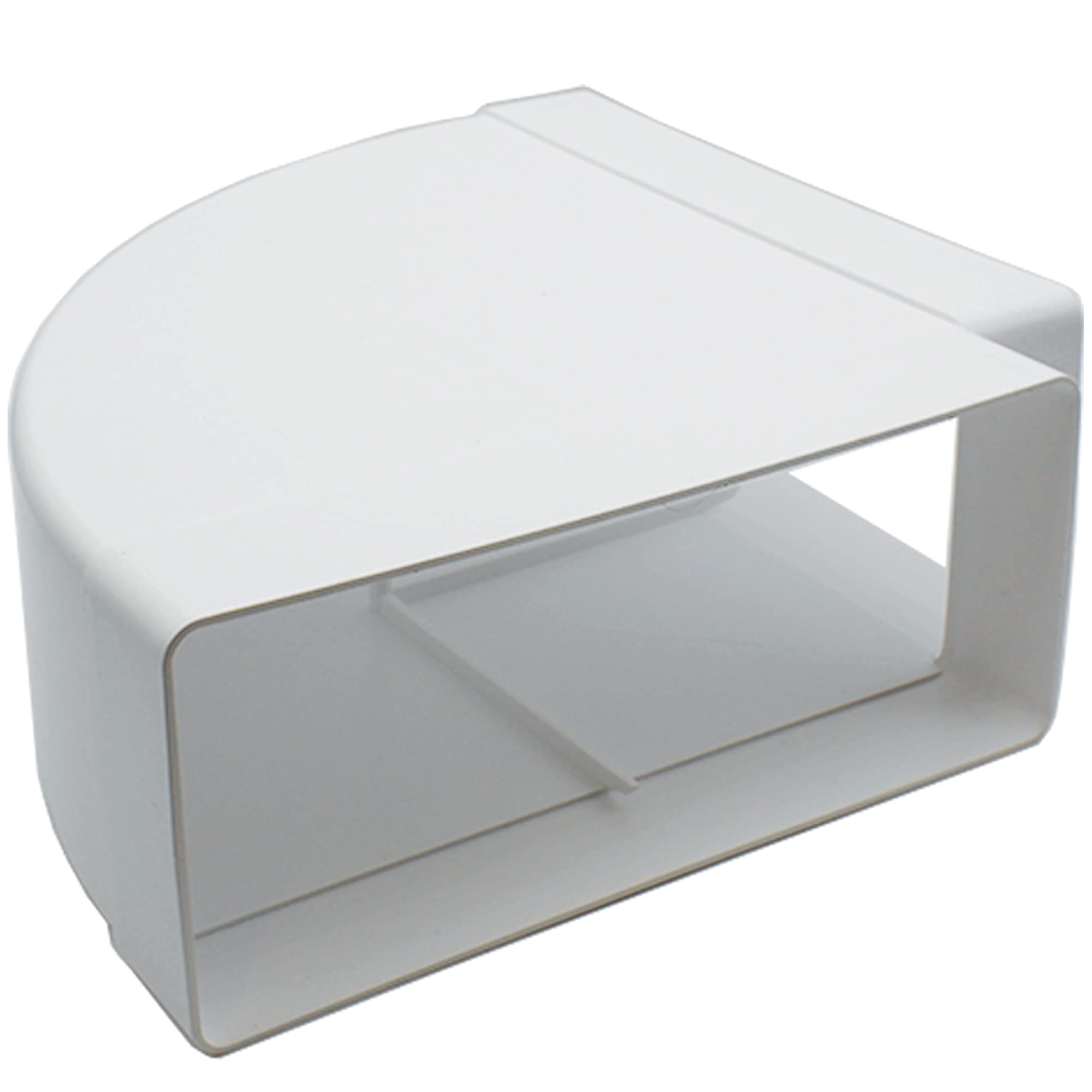 Kair Women's White 90 Degree Horizontal Elbow Bend 220Mm X 90Mm - 9 X 4 Inch Rectangular Plastic Ducting Adaptor