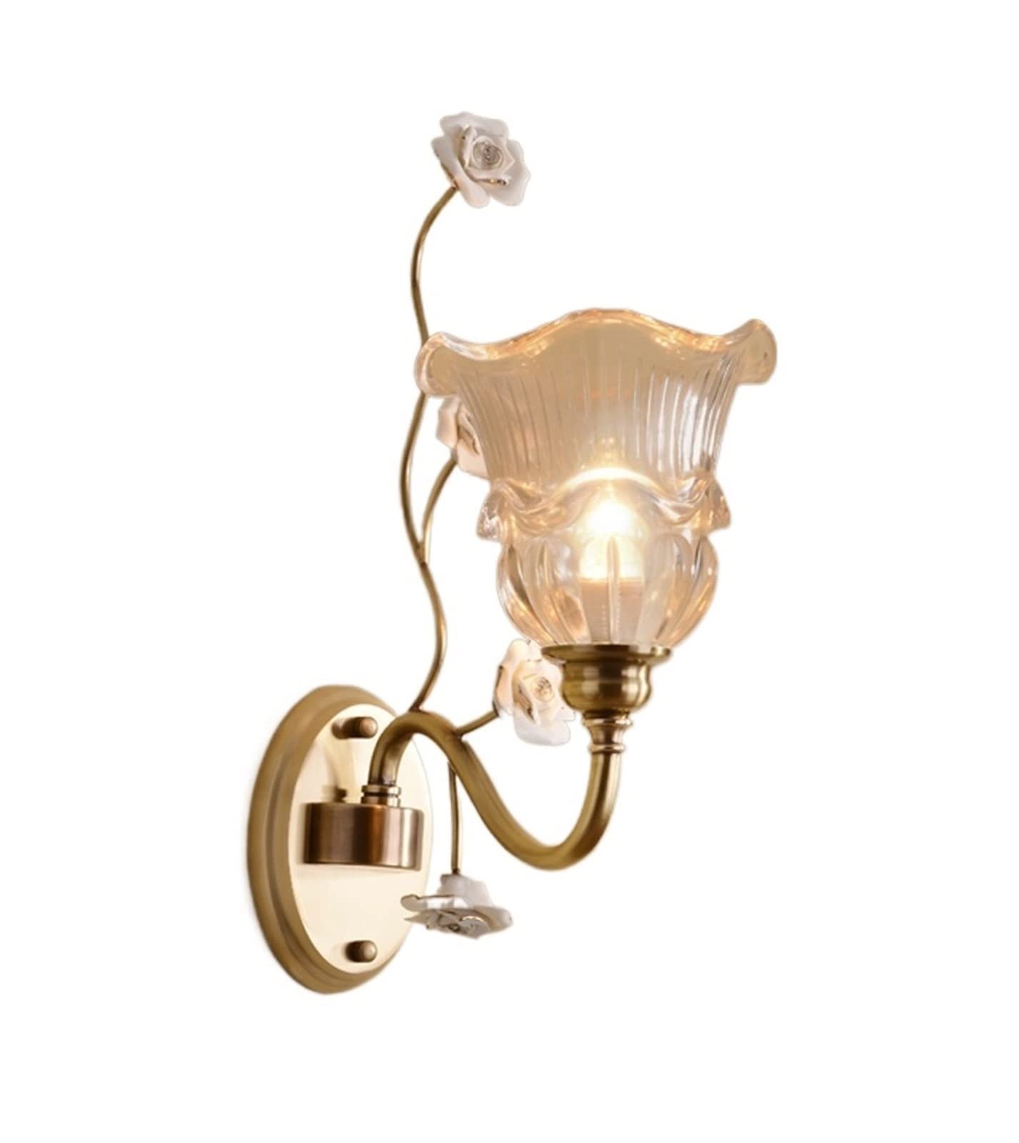 HPTHLY Wall Mounted Light Wall Sconce Wall Lamp, Wall Lantern Wall Light Wall Mounted Glass Lantern Brass Room Art Decor Fixtures Lighting Luminaire Decorat
