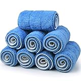 8 Pack Microfiber Mop Head Replacement, 17.7' x 6' Reusable Washable Cloth Mop Pad Refills, Spray Wet Dry Home Commercial Floor Cleaning Pads Fits Swiffer WetJet, Bona, Bruce, Rubbermaid, Libman