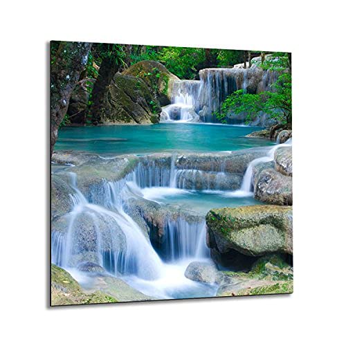 Splashback Backsplash Tempered Glass Heat Resistant Toughened Decorative – 60 x 75 cm – 4 mm Thick – Perfect Behind Gas, Ceramic and Induction Cookers – Easy to Clean